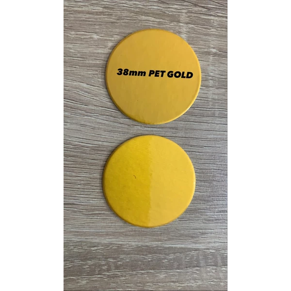 Segel Kemasan Aluminium Foil 38mm PET GOLD