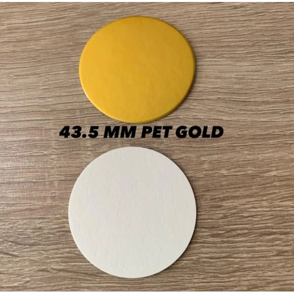 Segel Kemasan Aluminium Foil Ukuran 43.5mm PET GOLD