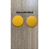 Segel Kemasan Aluminium Foil 32mm PET GOLD